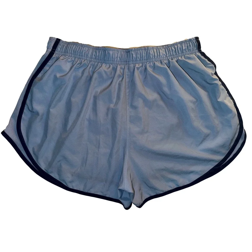 Nike Running Shorts Womens XL Plus Light Blue Dri-FIT Tempo Mesh Trim Athletic